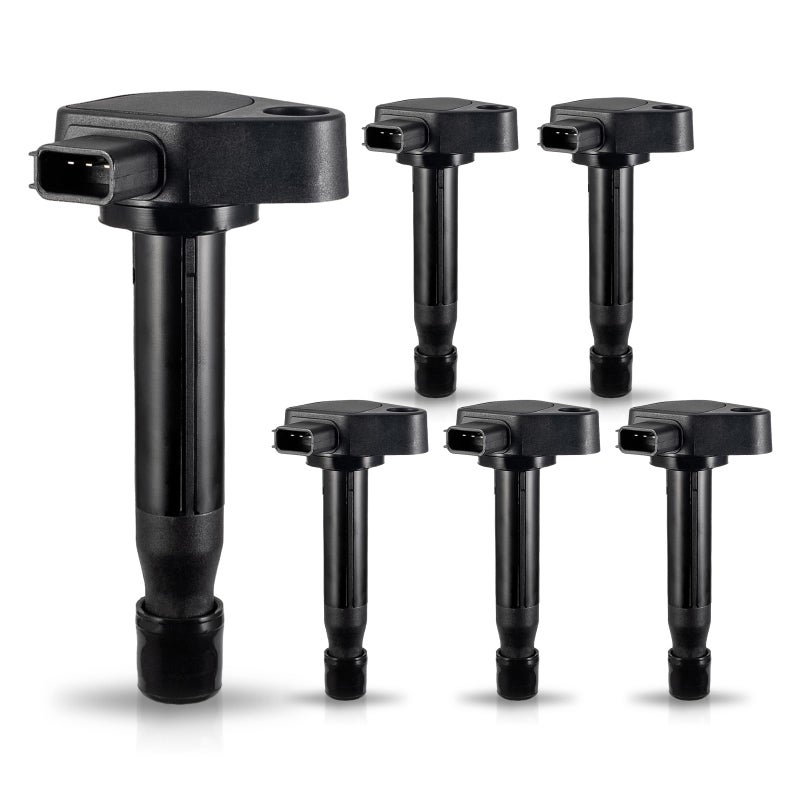 ENA Set of 6 Ignition Coil Pack 3.0L 3.2L 3.5L Compatible with Acura Honda 2001 2002 2003 2004 2005 2006 2007 2008 Accord 2009 2010 Odyssey CL RL TL 3.0L 3.2L 3.5L Coils for UF242 C1221 30520P8EA01 - Image 1